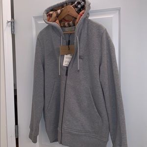 Burberry Zip Up Hoodie (Large) - Mens